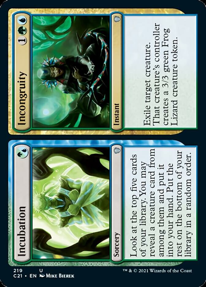 Incubation // Incongruity [Commander 2021] | Exor Games Bridgewater