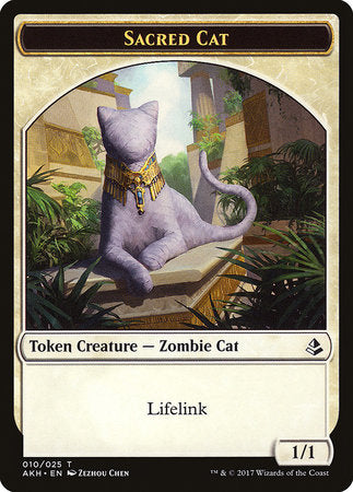 Sacred Cat Token [Amonkhet Tokens] | Exor Games Bridgewater