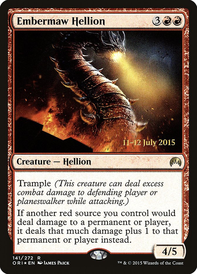 Embermaw Hellion [Magic Origins Prerelease Promos] | Exor Games Bridgewater