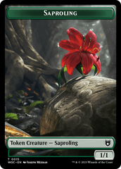 Faerie // Saproling Double-Sided Token [Wilds of Eldraine Commander Tokens] | Exor Games Bridgewater