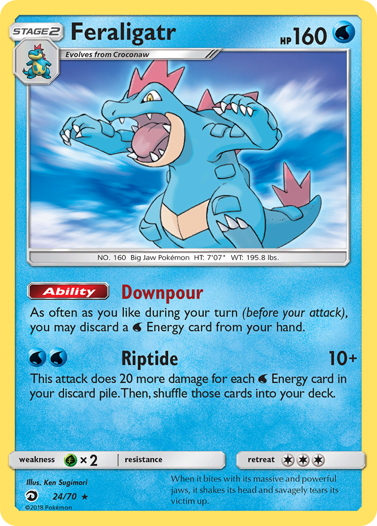 Feraligatr (24/70) [Sun & Moon: Dragon Majesty] | Exor Games Bridgewater