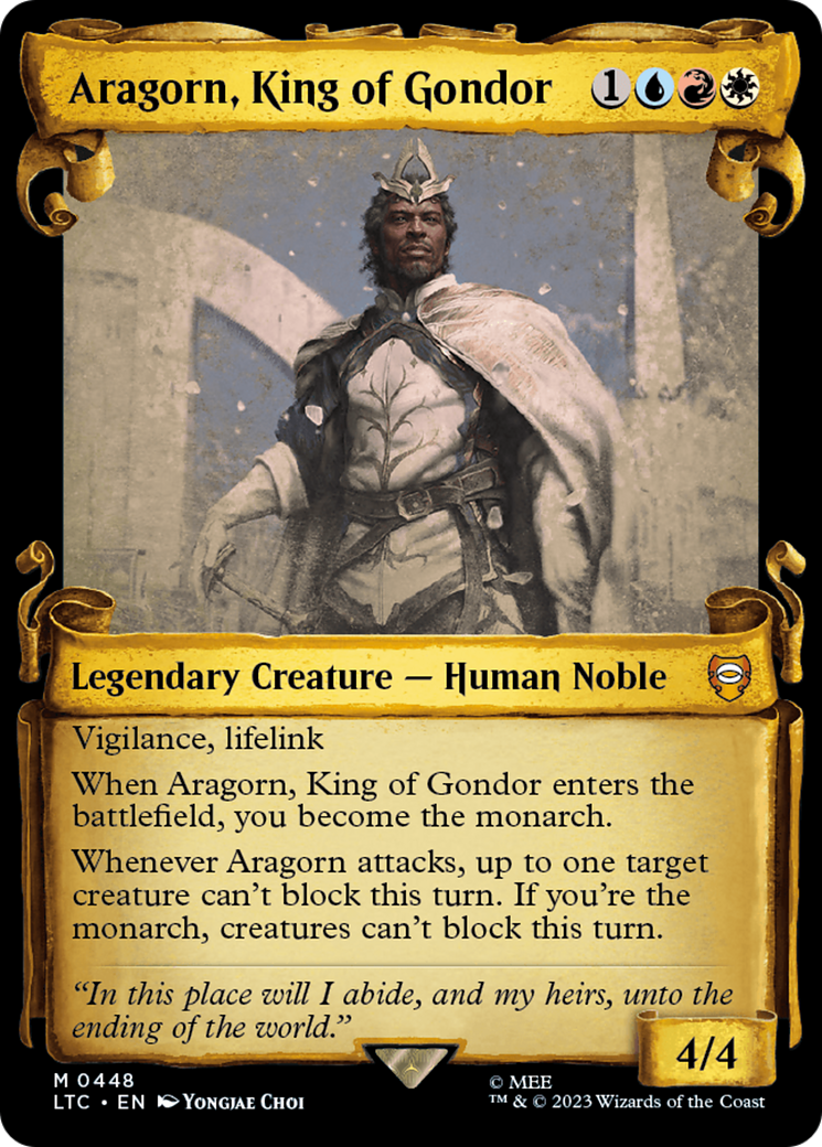 Aragorn, King of Gondor [The Lord of the Rings: Tales of Middle-Earth Commander Showcase Scrolls] | Exor Games Bridgewater