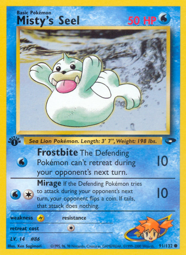 Misty's Seel (91/132) [Gym Challenge 1st Edition] | Exor Games Bridgewater