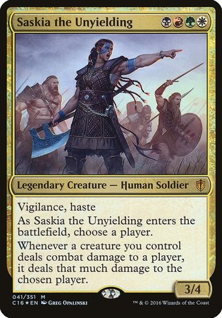 Saskia the Unyielding (Commander 2016) [Commander 2016 Oversized] | Exor Games Bridgewater