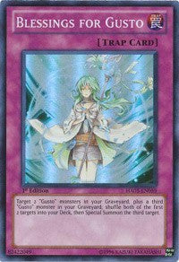 Blessings for Gusto [HA05-EN059] Super Rare | Exor Games Bridgewater