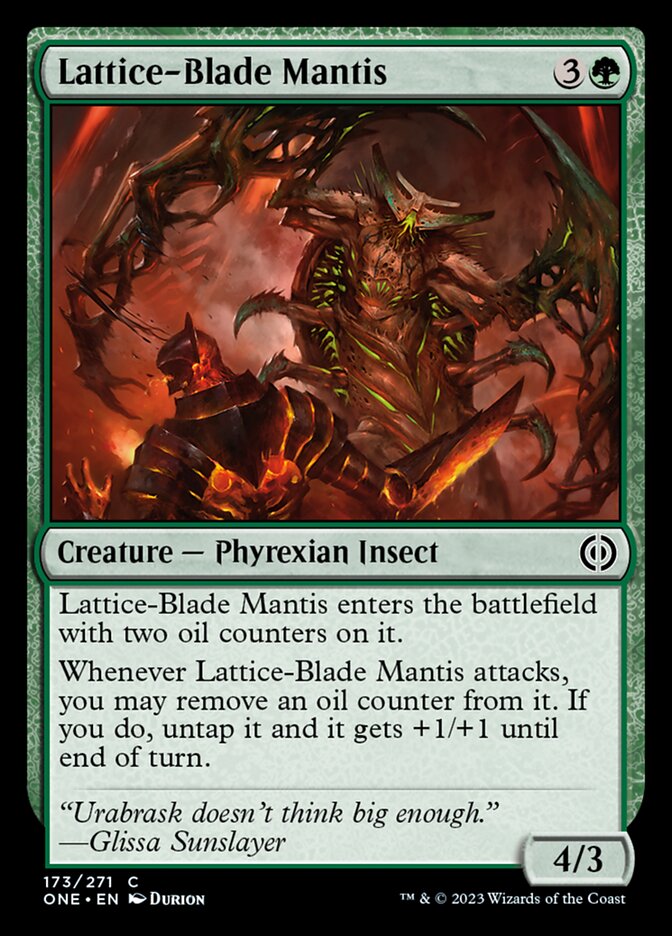 Lattice-Blade Mantis [Phyrexia: All Will Be One] | Exor Games Bridgewater