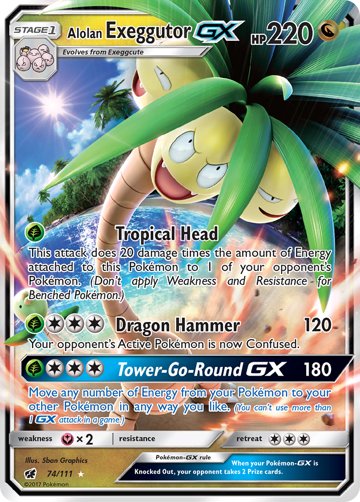 Alolan Exeggutor GX (74/111) [Sun & Moon: Crimson Invasion] | Exor Games Bridgewater