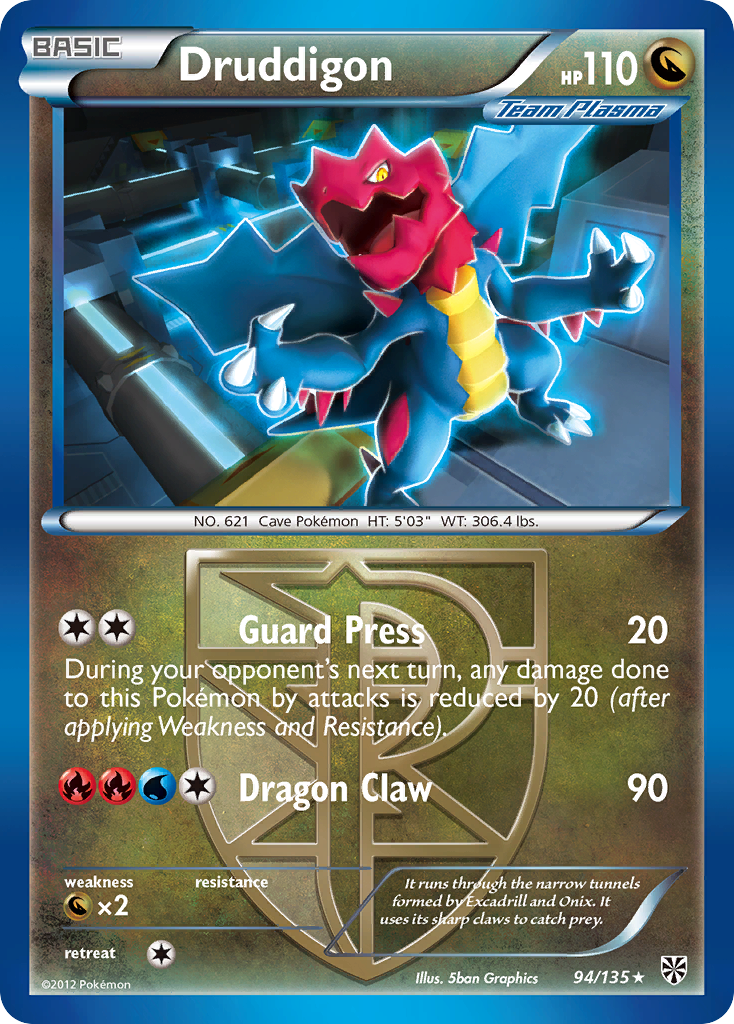 Druddigon (94/135) [Black & White: Plasma Storm] | Exor Games Bridgewater