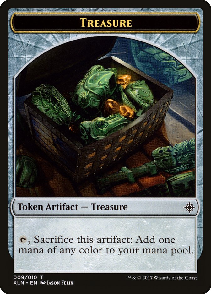 Treasure (009/010) [Ixalan Tokens] | Exor Games Bridgewater