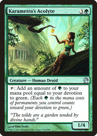 Karametra's Acolyte [Theros Promos] | Exor Games Bridgewater