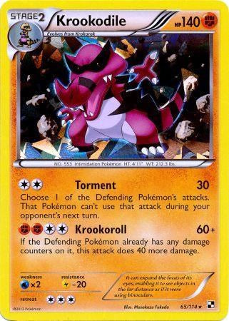 Krookodile (65/114) (Cracked Ice Holo) [Black & White: Base Set] | Exor Games Bridgewater