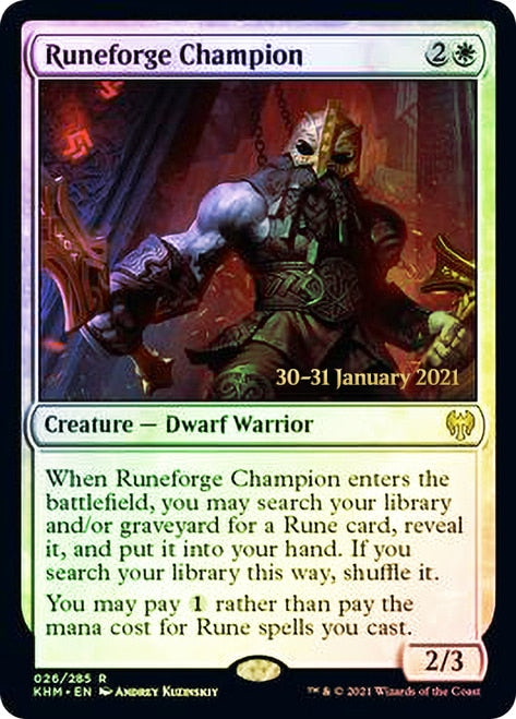 Runeforge Champion  [Kaldheim Prerelease Promos] | Exor Games Bridgewater