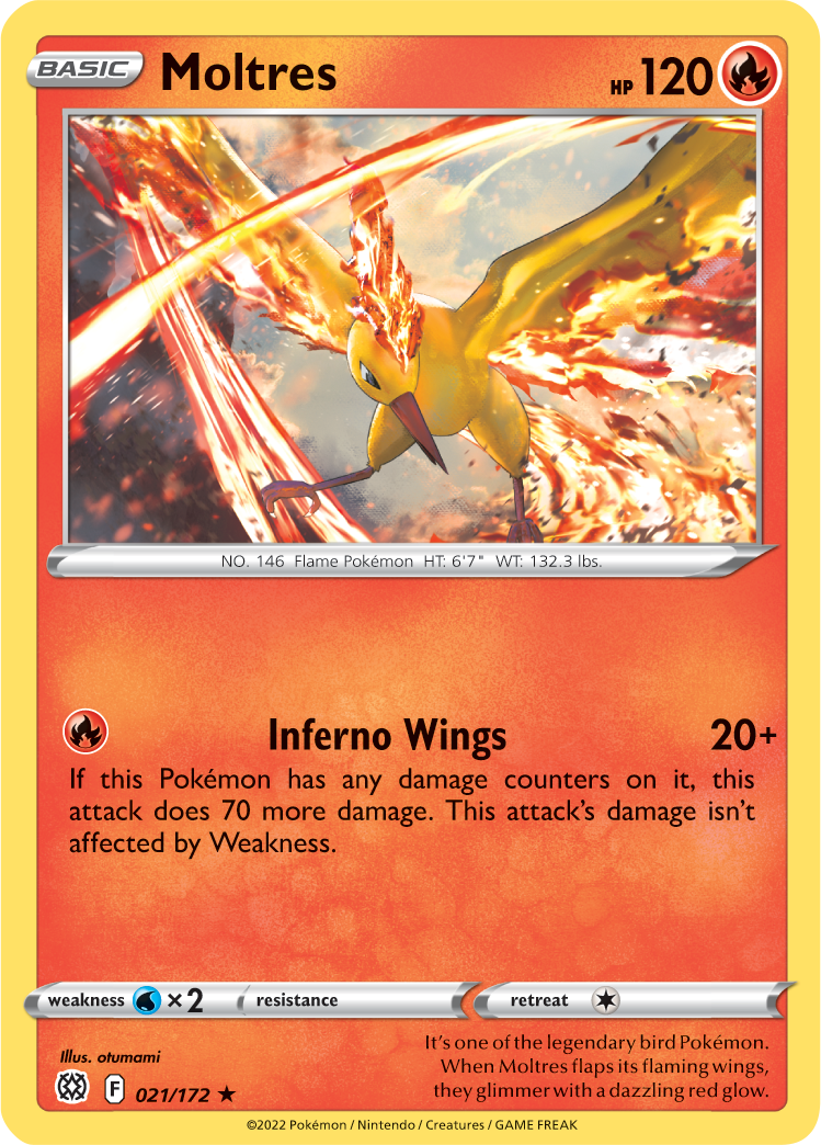 Moltres (021/172) (Theme Deck Exclusive) [Sword & Shield: Brilliant Stars] | Exor Games Bridgewater