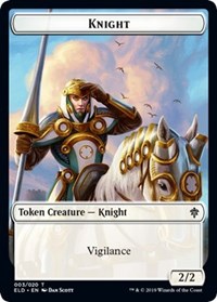 Knight // Food (17) Double-sided Token [Throne of Eldraine Tokens] | Exor Games Bridgewater