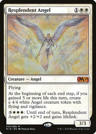 Resplendent Angel [Core Set 2019] | Exor Games Bridgewater