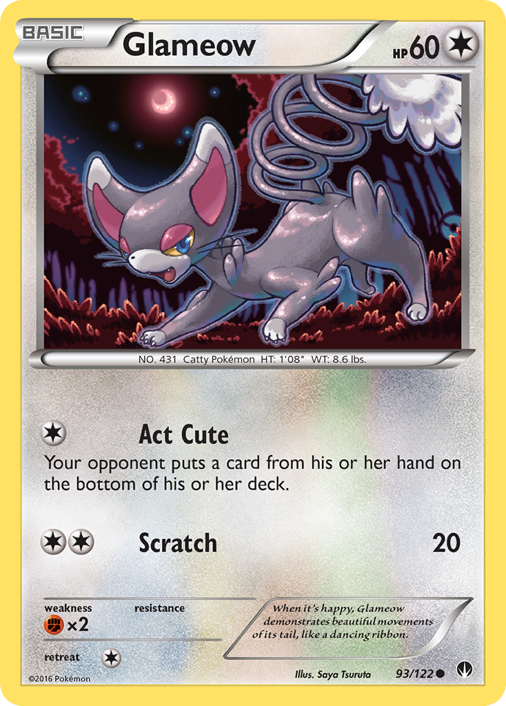 Glameow (93/122) [XY: BREAKpoint] | Exor Games Bridgewater