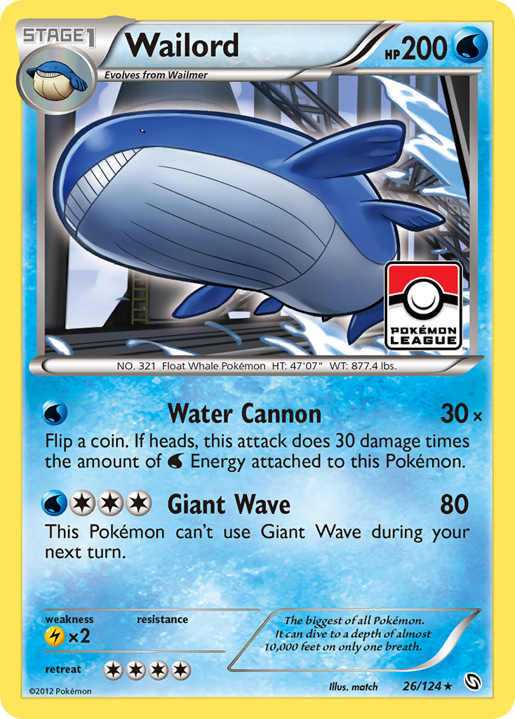 Wailord (26/124) [Black & White: Dragons Exalted] | Exor Games Bridgewater