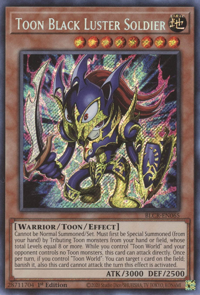 Toon Black Luster Soldier [BLCR-EN065] Secret Rare | Exor Games Bridgewater