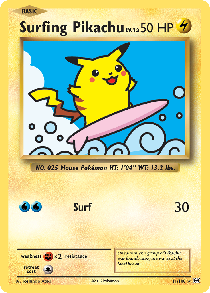 Surfing Pikachu (111/108) [XY: Evolutions] | Exor Games Bridgewater