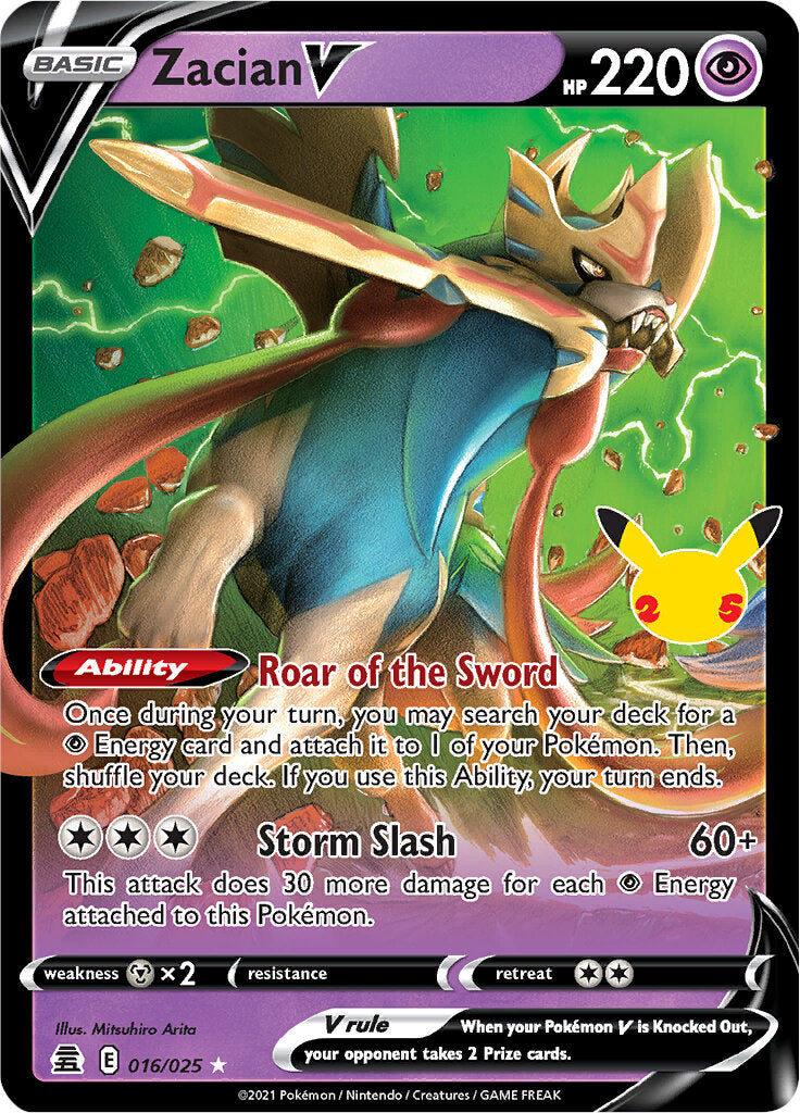 Zacian V (016/025) [Celebrations: 25th Anniversary] | Exor Games Bridgewater