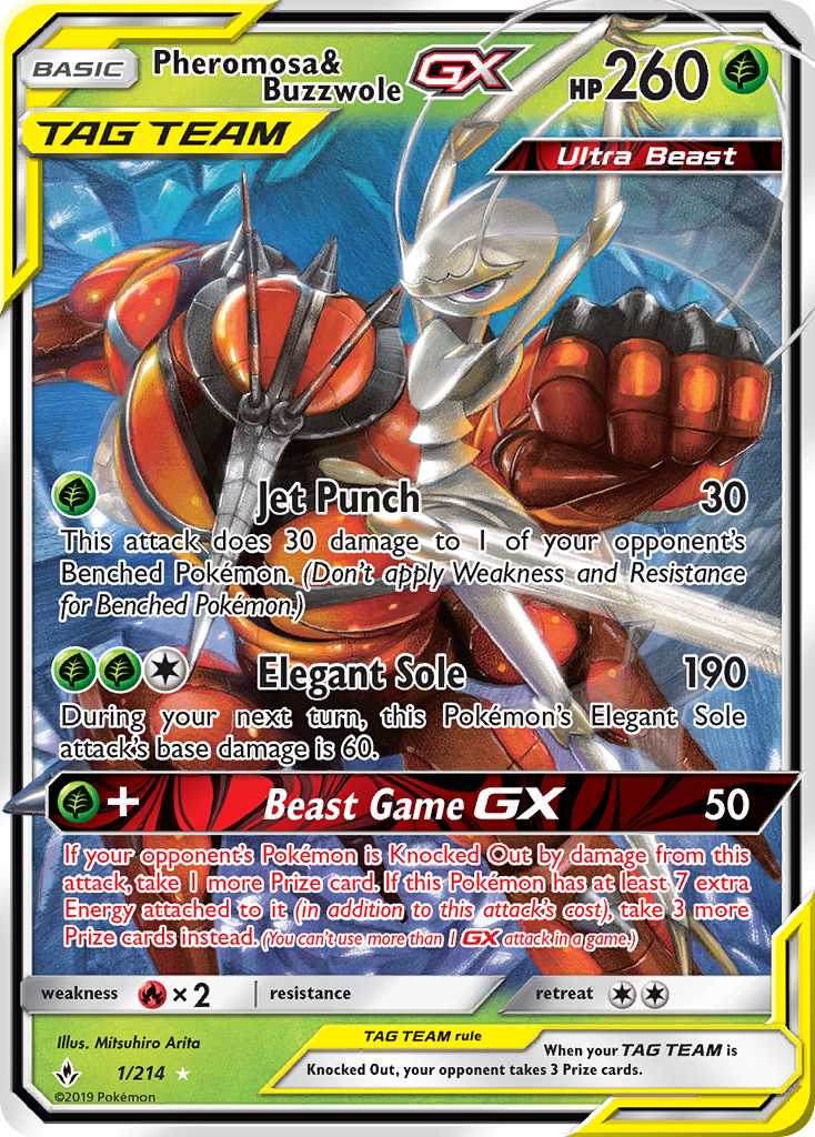 Pheromosa & Buzzwole GX (1/214) [Sun & Moon: Unbroken Bonds] | Exor Games Bridgewater