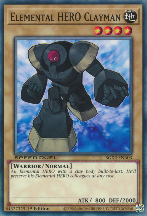 Elemental HERO Clayman [SGX2-ENA03] Common | Exor Games Bridgewater