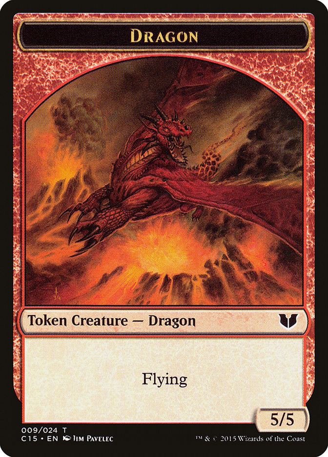 Dragon // Dragon Double-Sided Token [Commander 2015 Tokens] | Exor Games Bridgewater