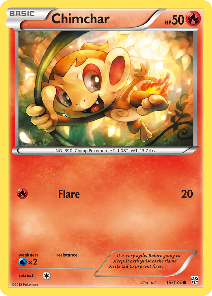 Chimchar (15/135) [Black & White: Plasma Storm] | Exor Games Bridgewater