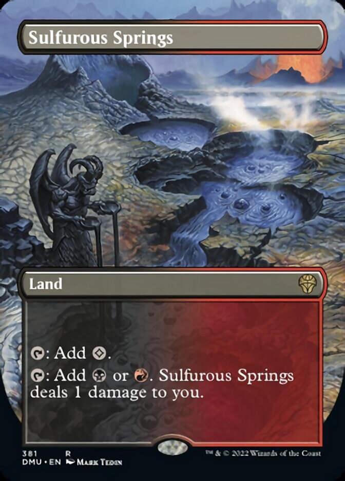 Sulfurous Springs (Borderless Alternate Art) [Dominaria United] | Exor Games Bridgewater