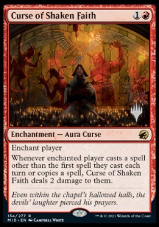 Curse of Shaken Faith (Promo Pack) [Innistrad: Midnight Hunt Promos] | Exor Games Bridgewater