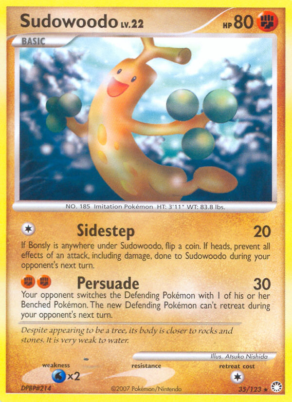 Sudowoodo (35/123) [Diamond & Pearl: Mysterious Treasures] | Exor Games Bridgewater