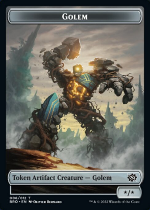 Powerstone // Golem Double-Sided Token [The Brothers' War Tokens] | Exor Games Bridgewater