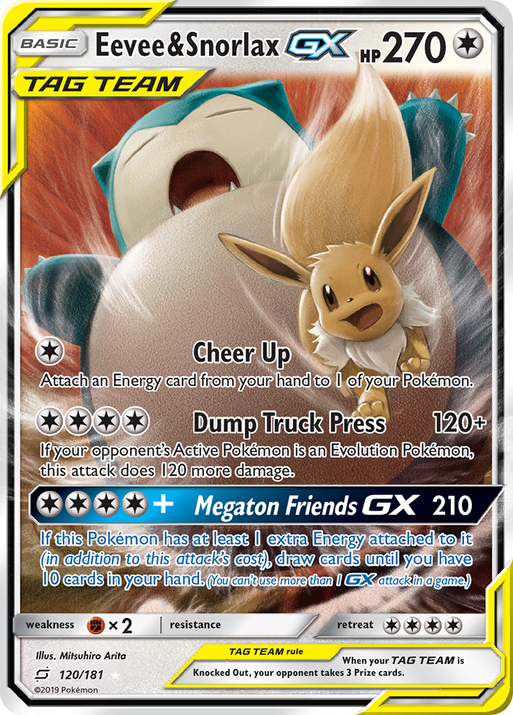 Eevee & Snorlax GX (120/181) [Sun & Moon: Team Up] | Exor Games Bridgewater