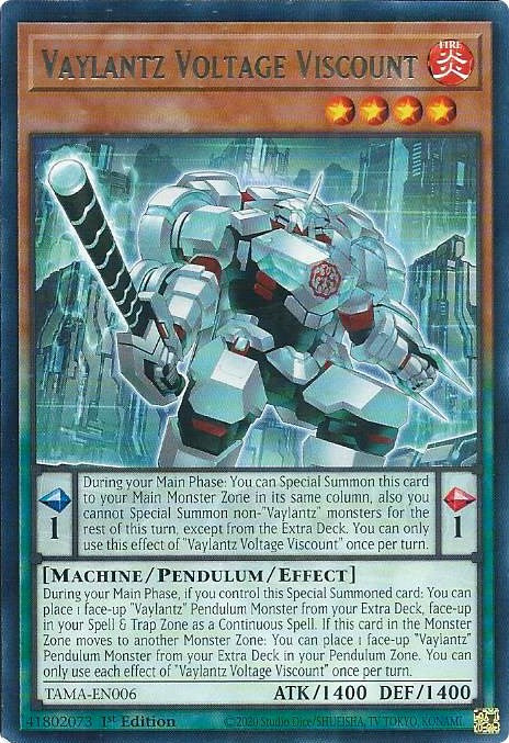 Vaylantz Voltage Viscount [TAMA-EN006] Rare | Exor Games Bridgewater