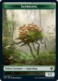 Saproling // Treasure Double-sided Token [Commander 2020 Tokens] | Exor Games Bridgewater