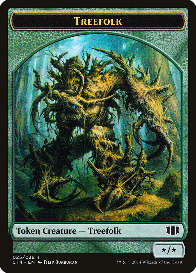 Treefolk // Wolf Double-sided Token [Commander 2014 Tokens] | Exor Games Bridgewater