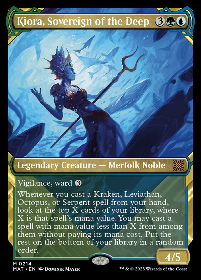 Kiora, Sovereign of the Deep (Showcase Halo Foil) [March of the Machine: The Aftermath] | Exor Games Bridgewater