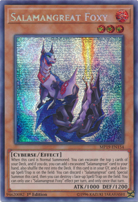 Salamangreat Foxy [MP19-EN154] Prismatic Secret Rare | Exor Games Bridgewater