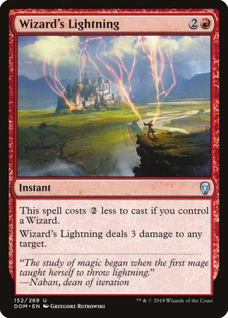 Wizard's Lightning [Dominaria] | Exor Games Bridgewater