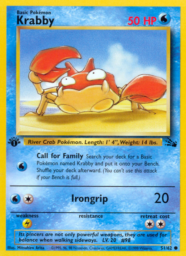 Krabby (51/62) [Fossil 1st Edition] | Exor Games Bridgewater