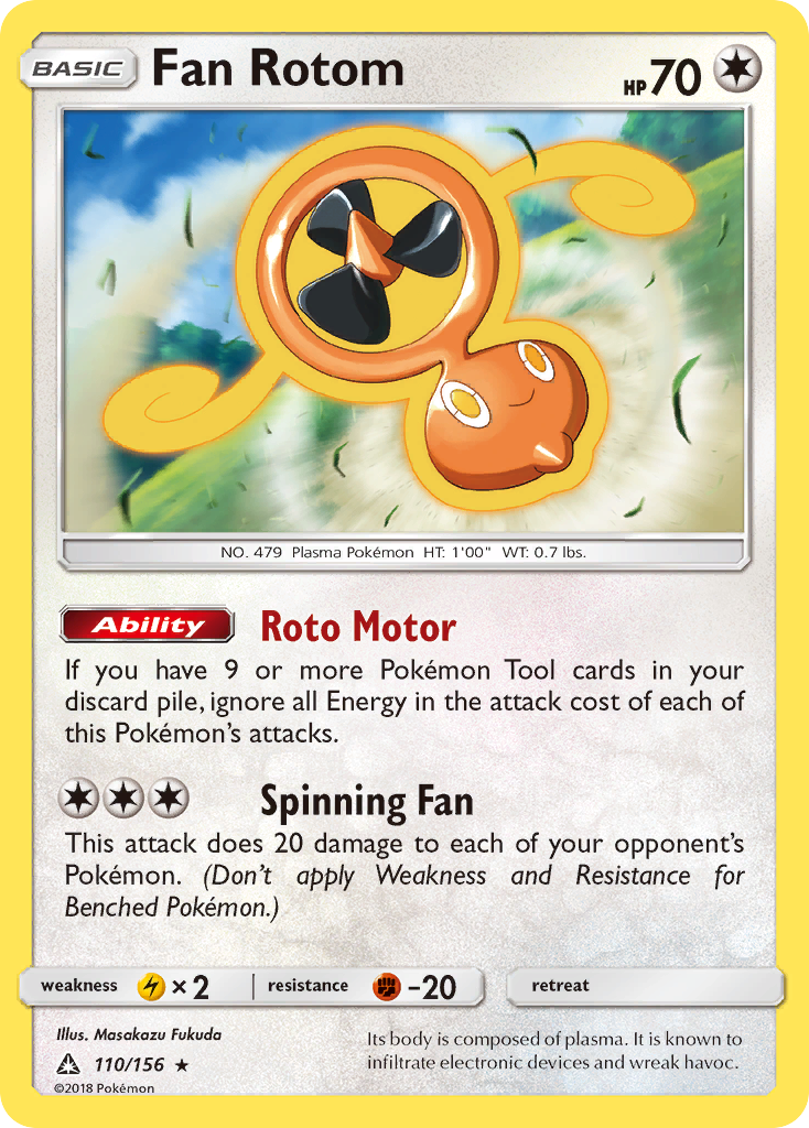 Fan Rotom (110/156) [Sun & Moon: Ultra Prism] | Exor Games Bridgewater