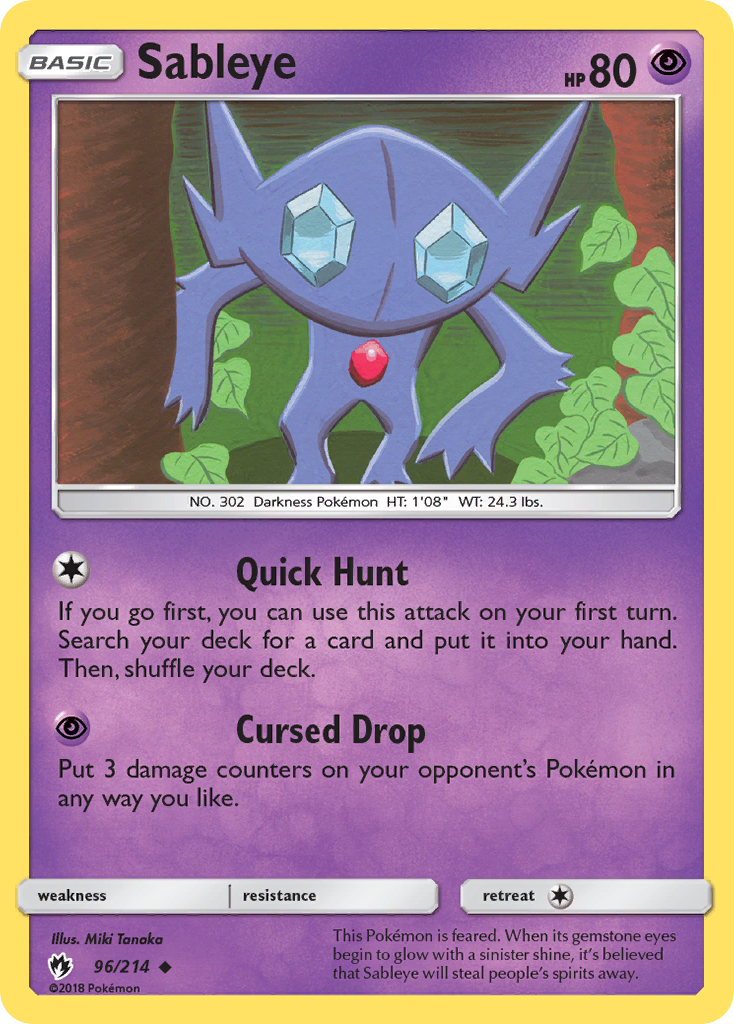 Sableye (96/214) [Sun & Moon: Lost Thunder] | Exor Games Bridgewater