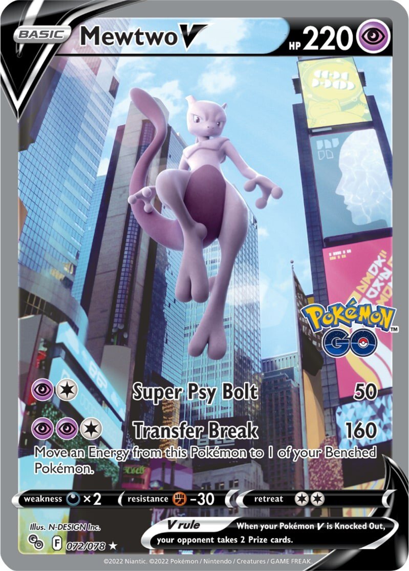 Mewtwo V (072/078) [Pokémon GO] | Exor Games Bridgewater