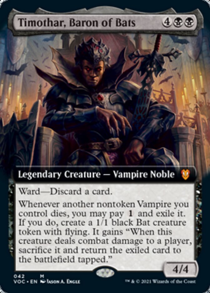 Timothar, Baron of Bats (Extended) [Innistrad: Crimson Vow Commander] | Exor Games Bridgewater