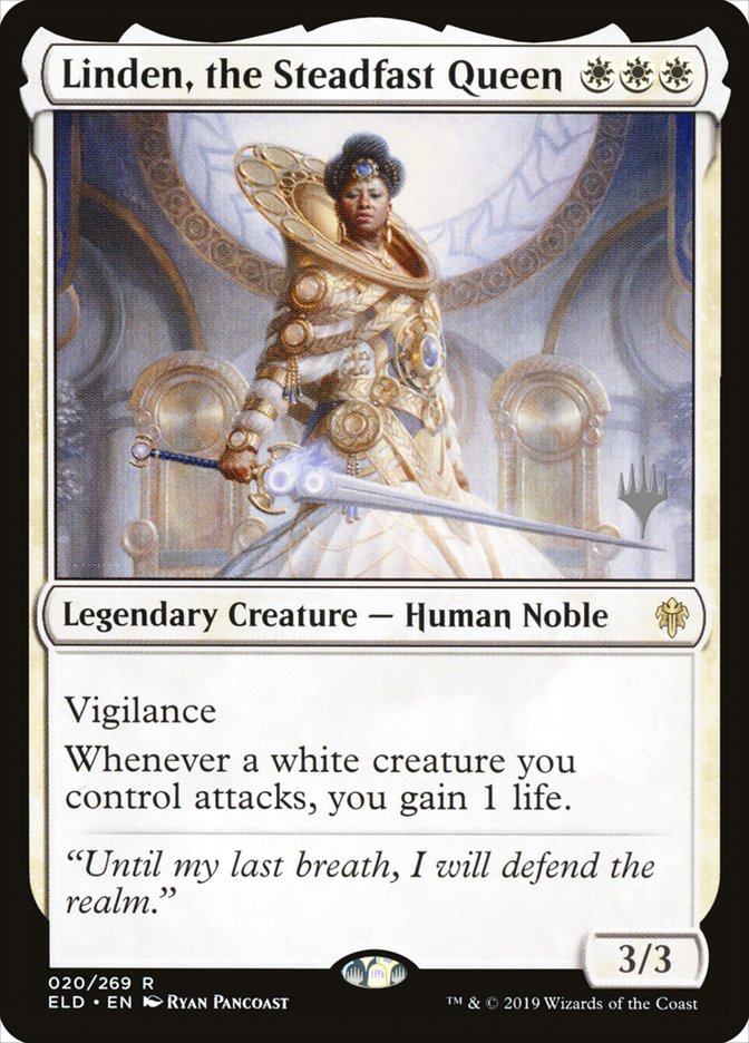 Linden, the Steadfast Queen (Promo Pack) [Throne of Eldraine Promos] | Exor Games Bridgewater