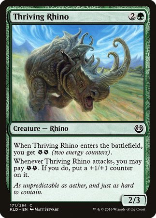 Thriving Rhino [Kaladesh] | Exor Games Bridgewater