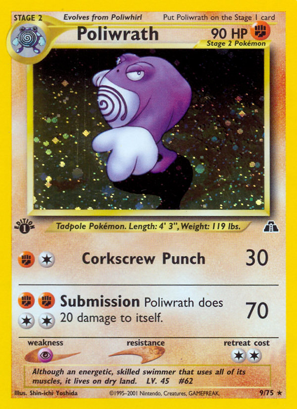 Poliwrath (9/75) [Neo Discovery 1st Edition] | Exor Games Bridgewater