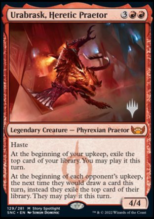 Urabrask, Heretic Praetor (Promo Pack) [Streets of New Capenna Promos] | Exor Games Bridgewater