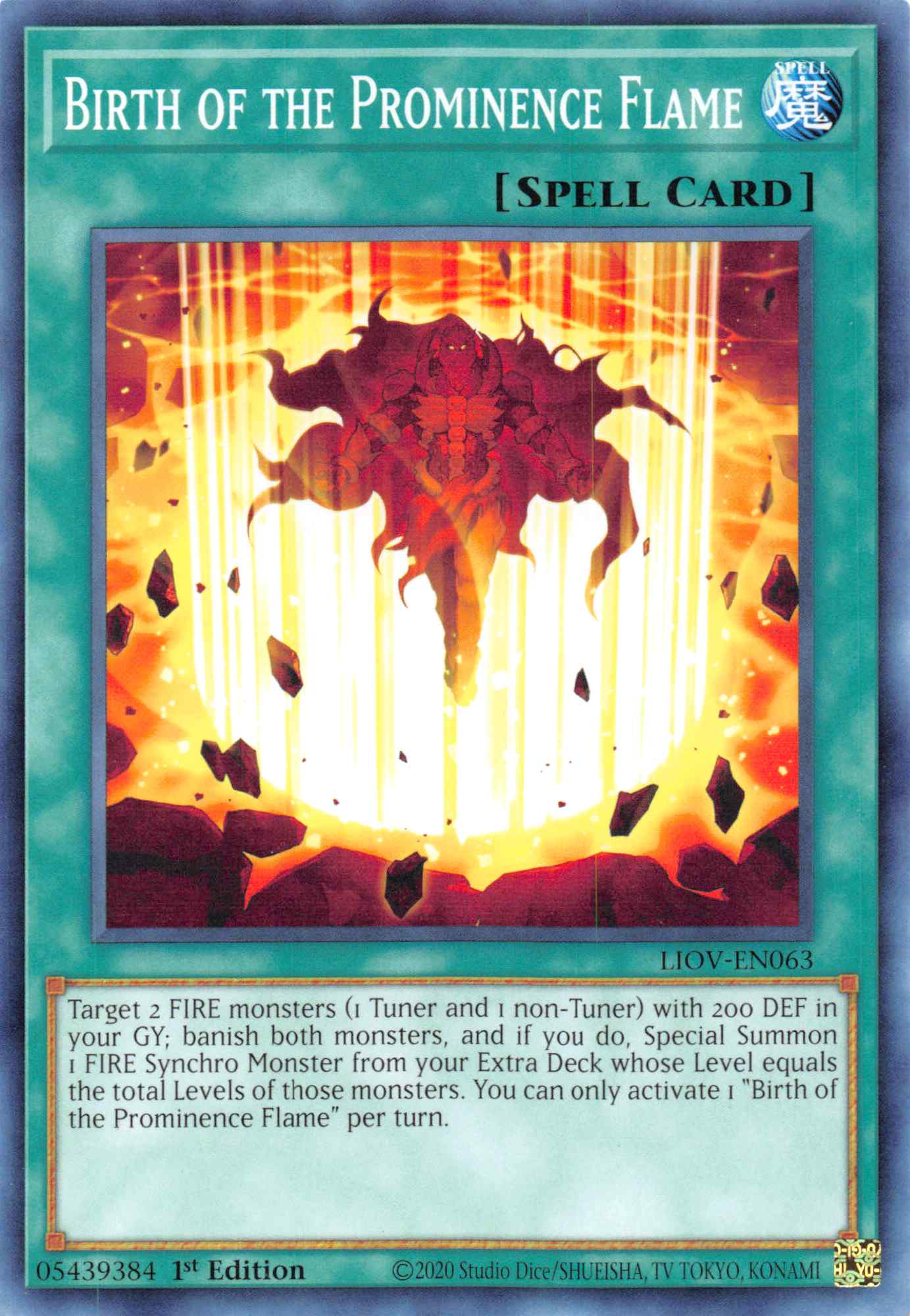 Birth of the Prominence Flame [LIOV-EN063] Common | Exor Games Bridgewater