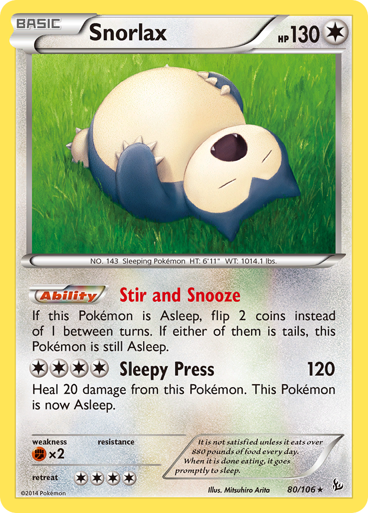 Snorlax (80/106) [XY: Flashfire] | Exor Games Bridgewater